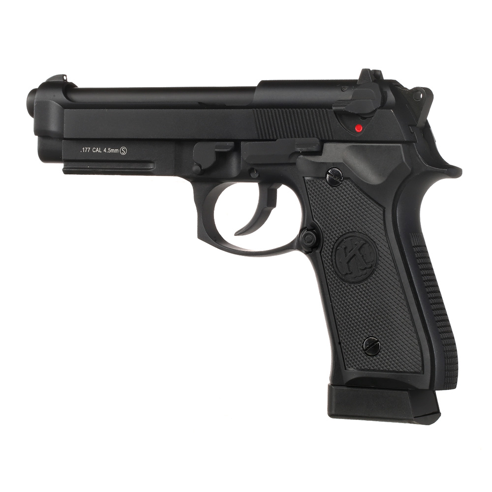 KLI M92A1 CO2 Luftpistole Kal. 4,5 mm BB Vollmetall Blowback schwarz Bild 2