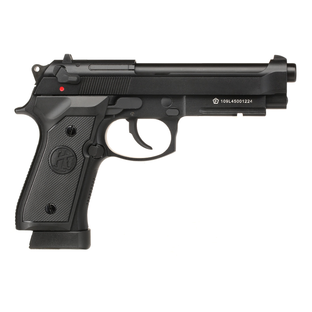 KLI M92A1 CO2 Luftpistole Kal. 4,5 mm BB Vollmetall Blowback schwarz Bild 3