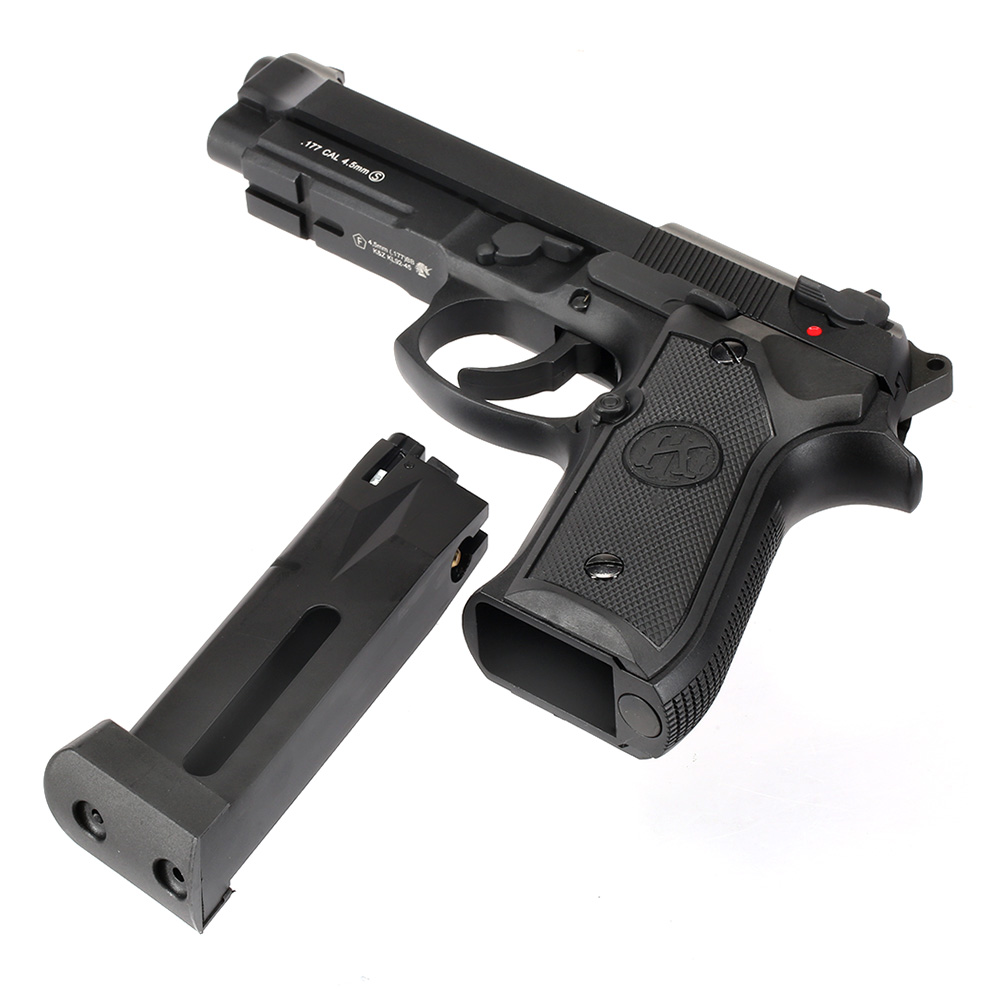 KLI M92A1 CO2 Luftpistole Kal. 4,5 mm BB Vollmetall Blowback schwarz Bild 5
