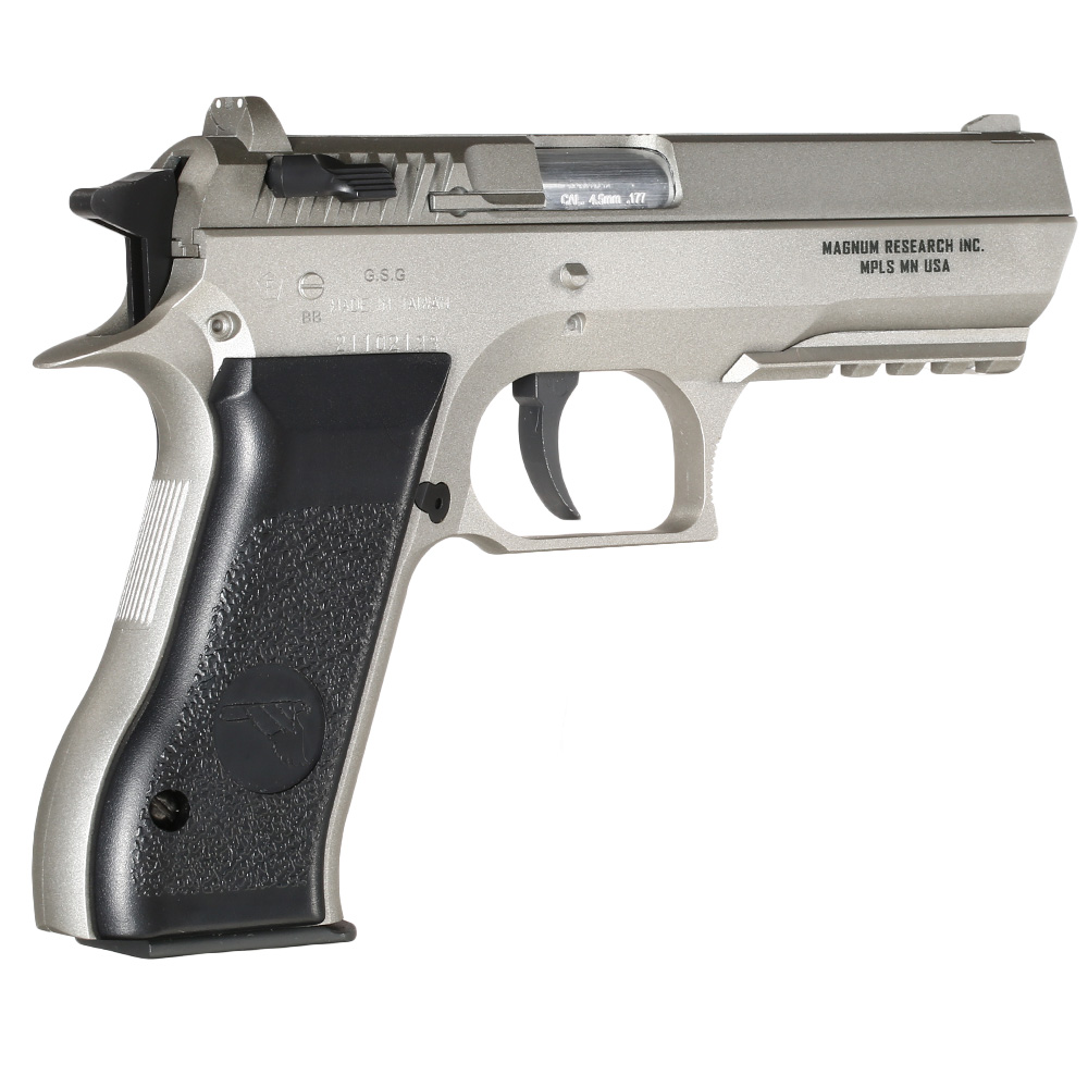 Baby Desert Eagle CO2 Luftpistole Kal. 4,5mm BB Non Blowback Metallschlitten silber Bild 3