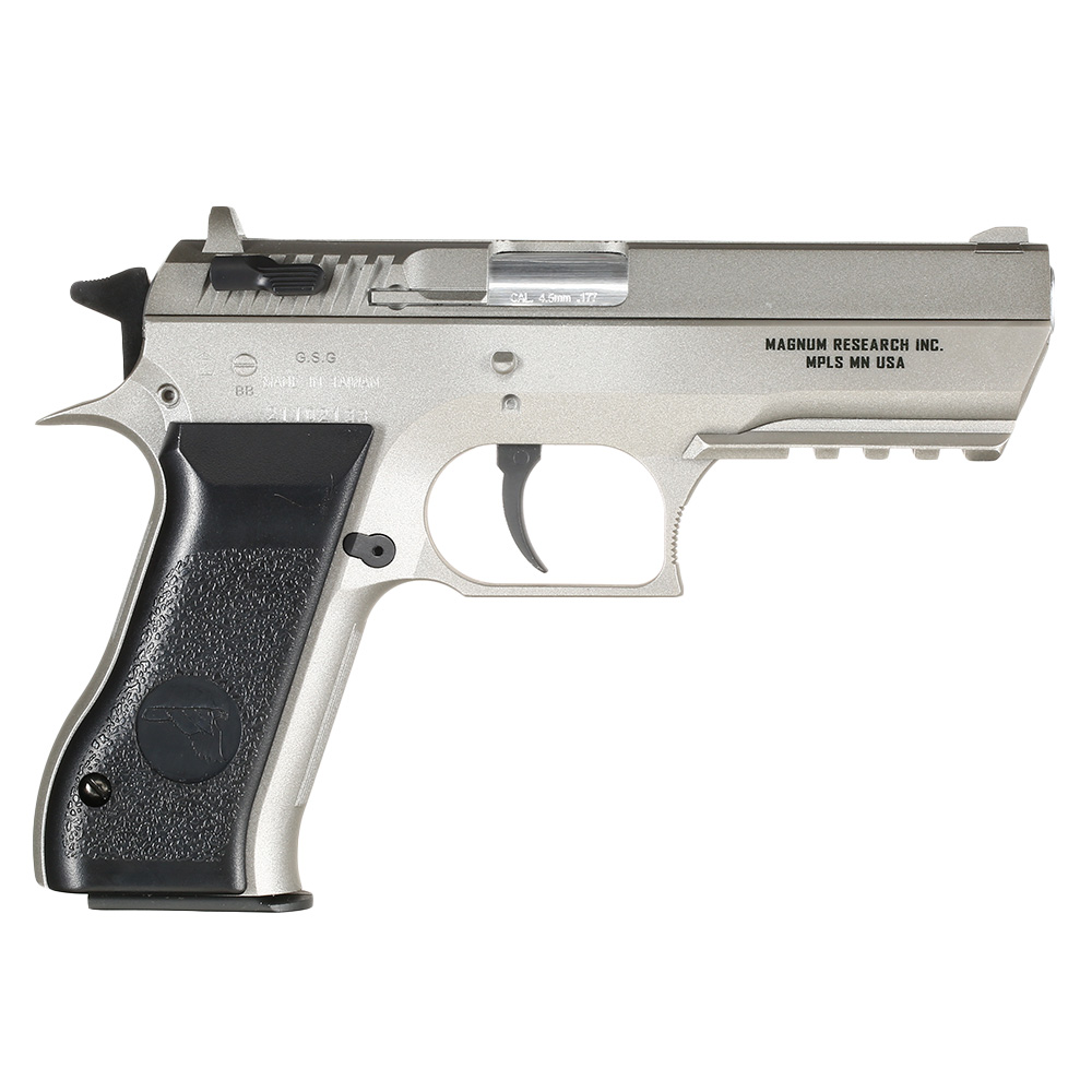 Baby Desert Eagle CO2 Luftpistole Kal. 4,5mm BB Non Blowback Metallschlitten silber Bild 7