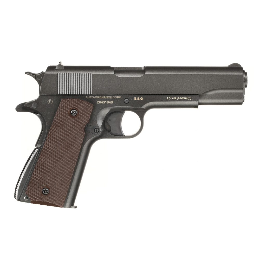 Auto-Ordnance/KWC 1911 CO2-Luftpistole Kal. 4,5mm Diabolo Metallschlitten grau Bild 1