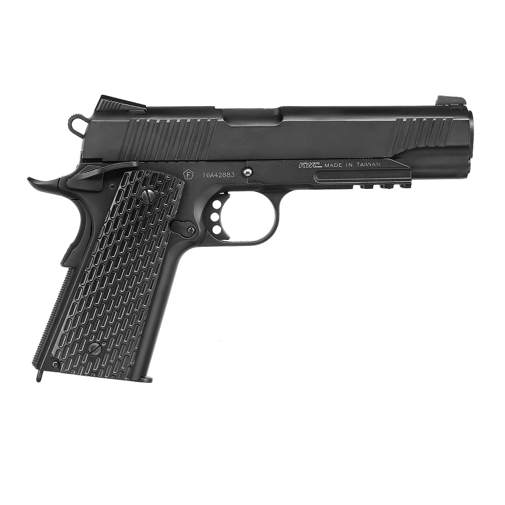 KWC M1911 Tactical CO2-Luftpistole Kal. 4,5 mm Stahl-BB Vollmetall Blowback schwarz Bild 3