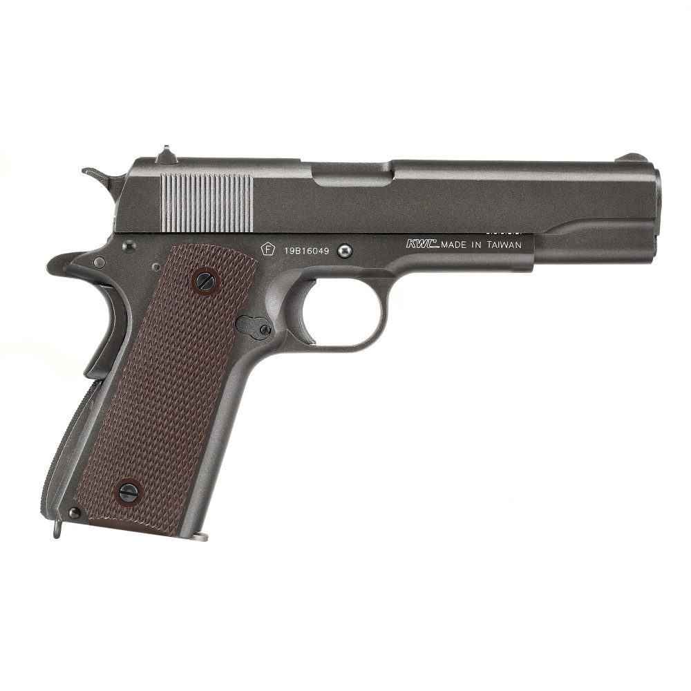 KWC M1911A1 Military CO2-Luftpistole Kal. 4,5 mm Stahl-BB Vollmetall Blowback Parkerized Bild 3