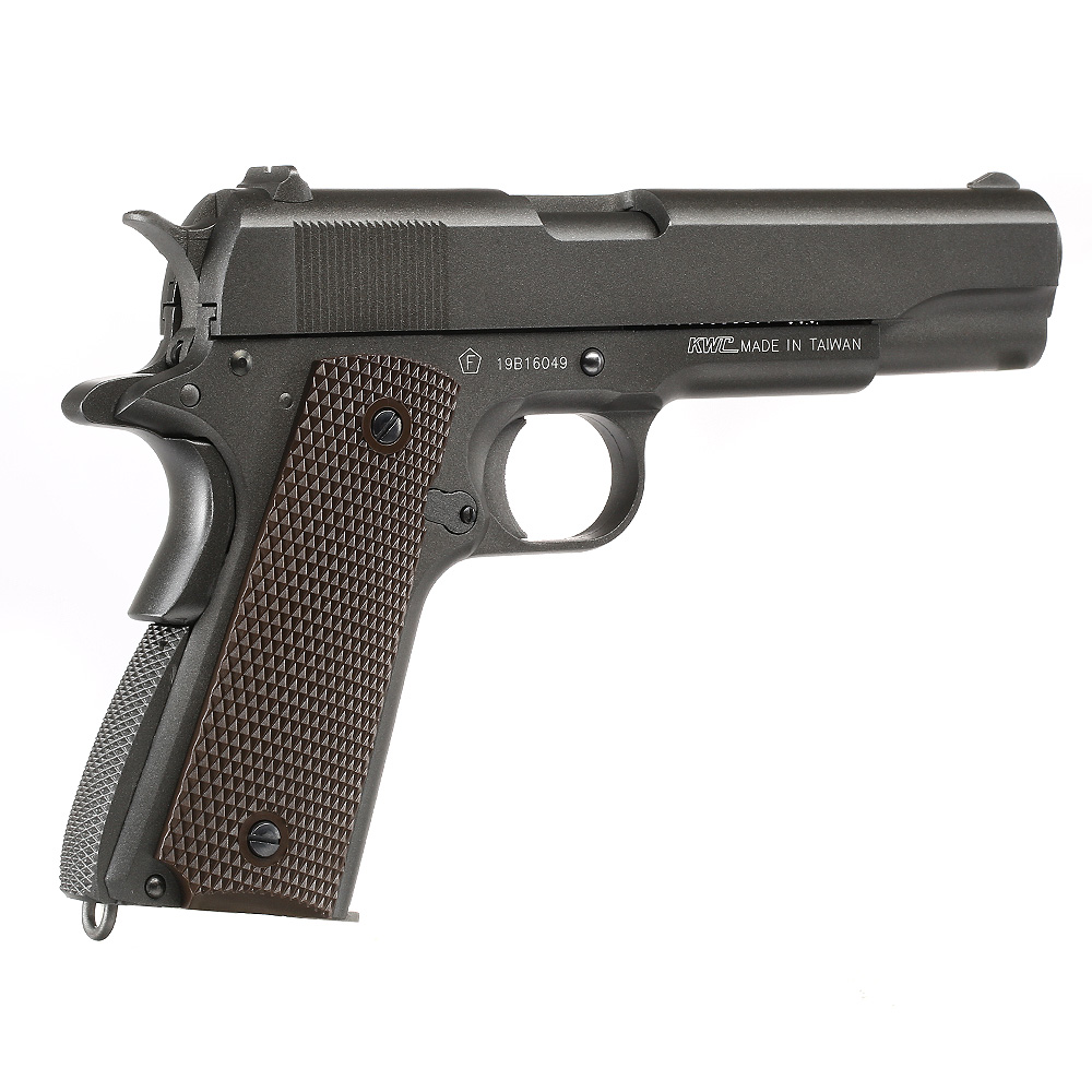 KWC M1911A1 Military CO2-Luftpistole Kal. 4,5 mm Stahl-BB Vollmetall Blowback Parkerized Bild 7