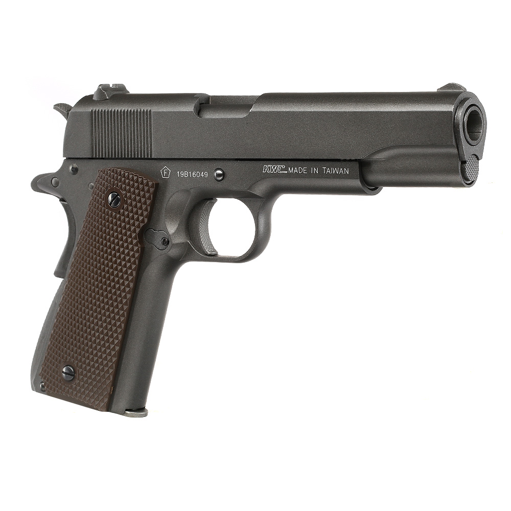 KWC M1911A1 Military CO2-Luftpistole Kal. 4,5 mm Stahl-BB Vollmetall Blowback Parkerized Bild 8