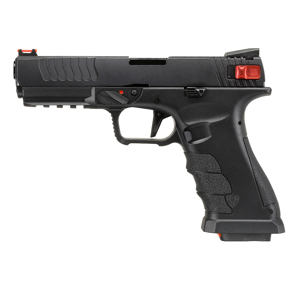 APS Shark CO2 Luftpistole Kal. 4,5 mm BB Metallschlitten Blowback schwarz