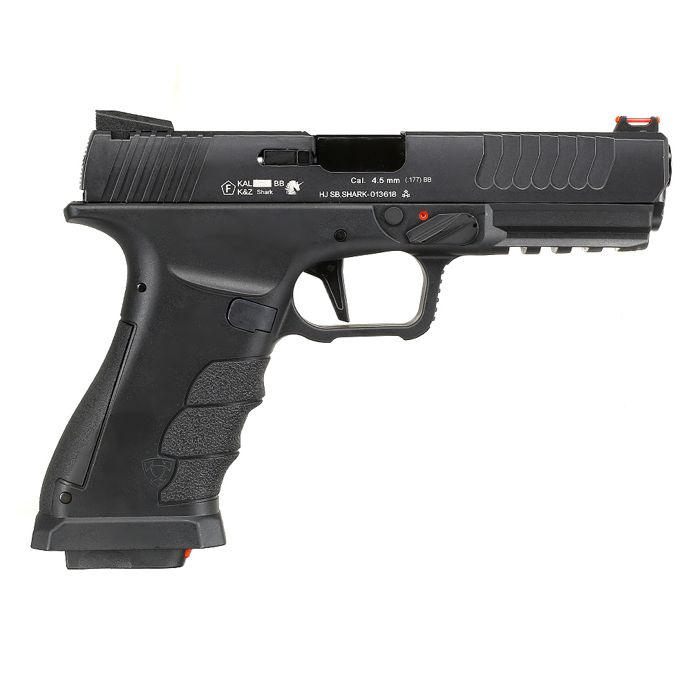 APS Shark CO2 Luftpistole Kal. 4,5 mm BB Metallschlitten Blowback schwarz Bild 3