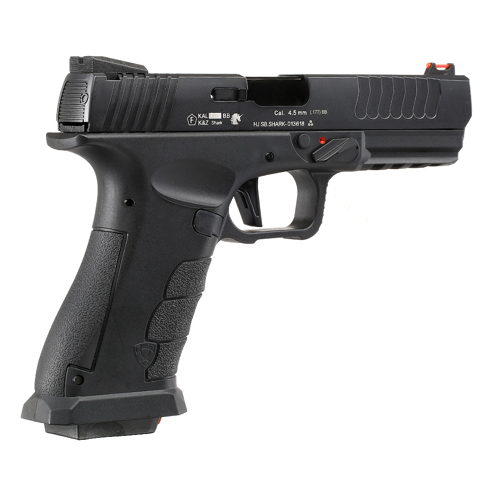 APS Shark CO2 Luftpistole Kal. 4,5 mm BB Metallschlitten Blowback schwarz Bild 7