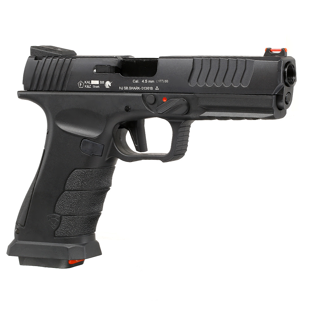 APS Shark CO2 Luftpistole Kal. 4,5 mm BB Metallschlitten Blowback schwarz Bild 8