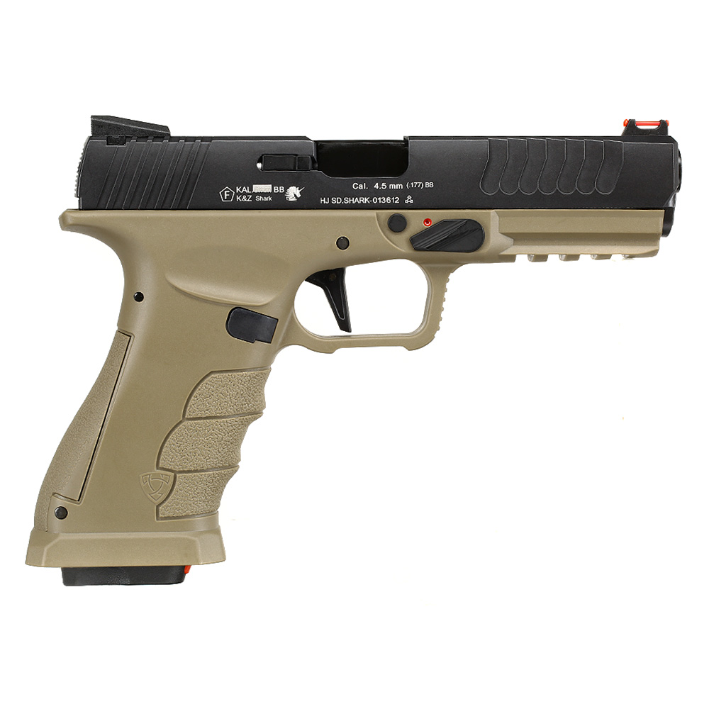 APS Shark CO2 Luftpistole Kal. 4,5 mm BB Metallschlitten Blowback Dark Earth Bild 3