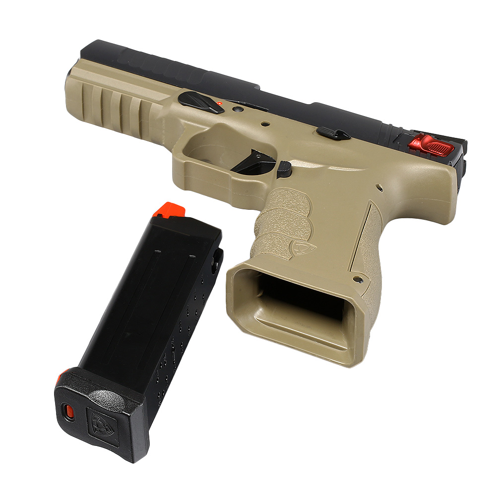 APS Shark CO2 Luftpistole Kal. 4,5 mm BB Metallschlitten Blowback Dark Earth Bild 5