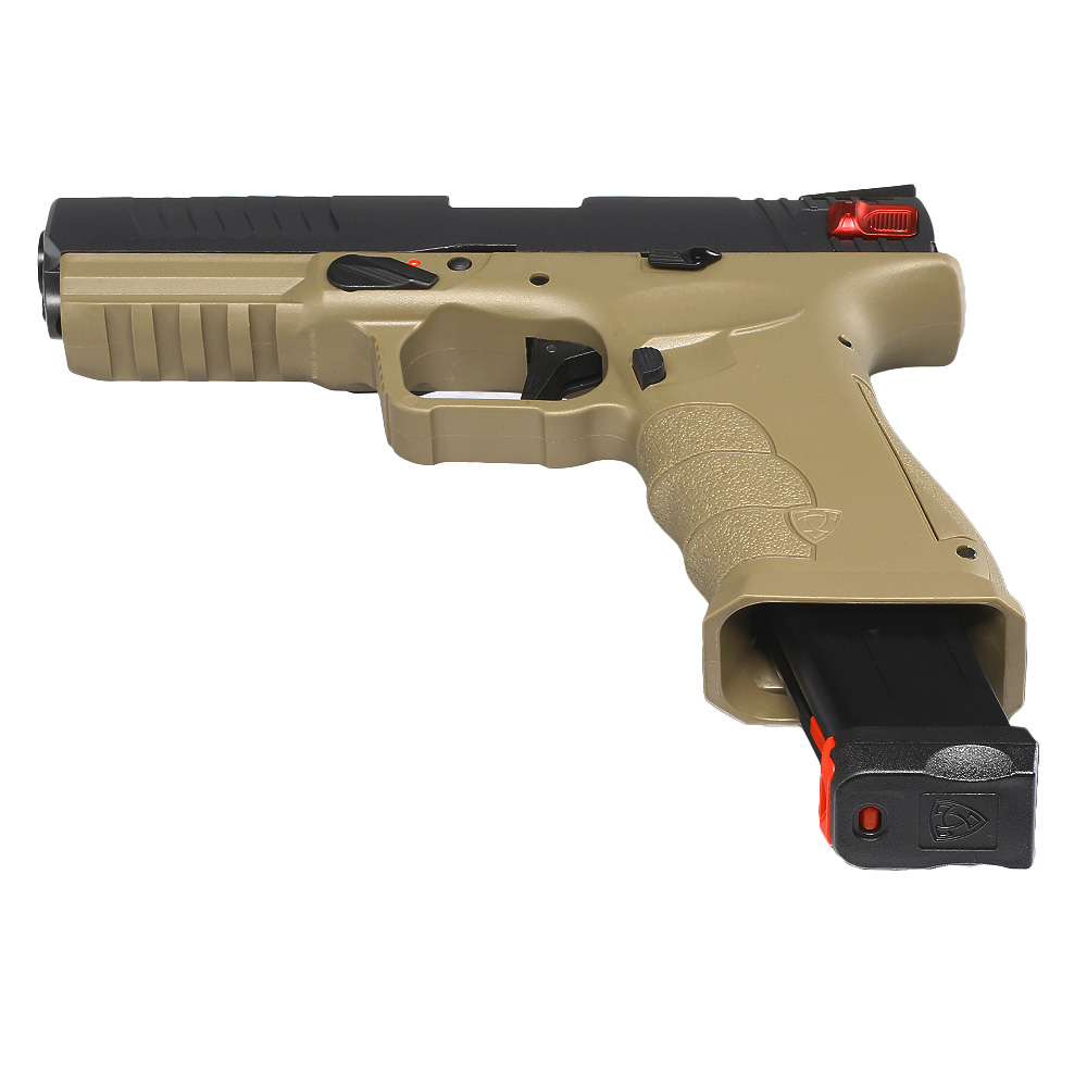 APS Shark CO2 Luftpistole Kal. 4,5 mm BB Metallschlitten Blowback Dark Earth Bild 6