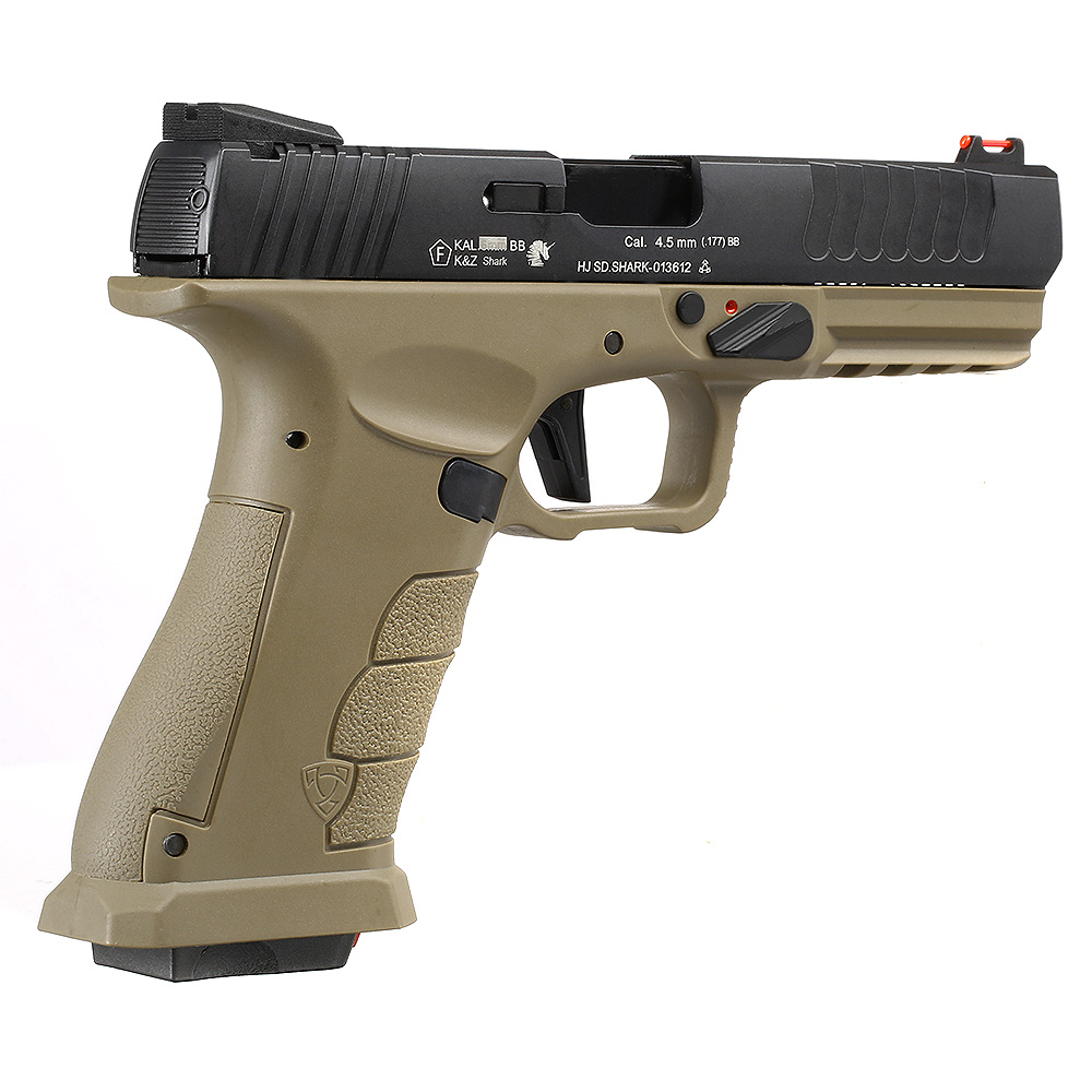 APS Shark CO2 Luftpistole Kal. 4,5 mm BB Metallschlitten Blowback Dark Earth Bild 7
