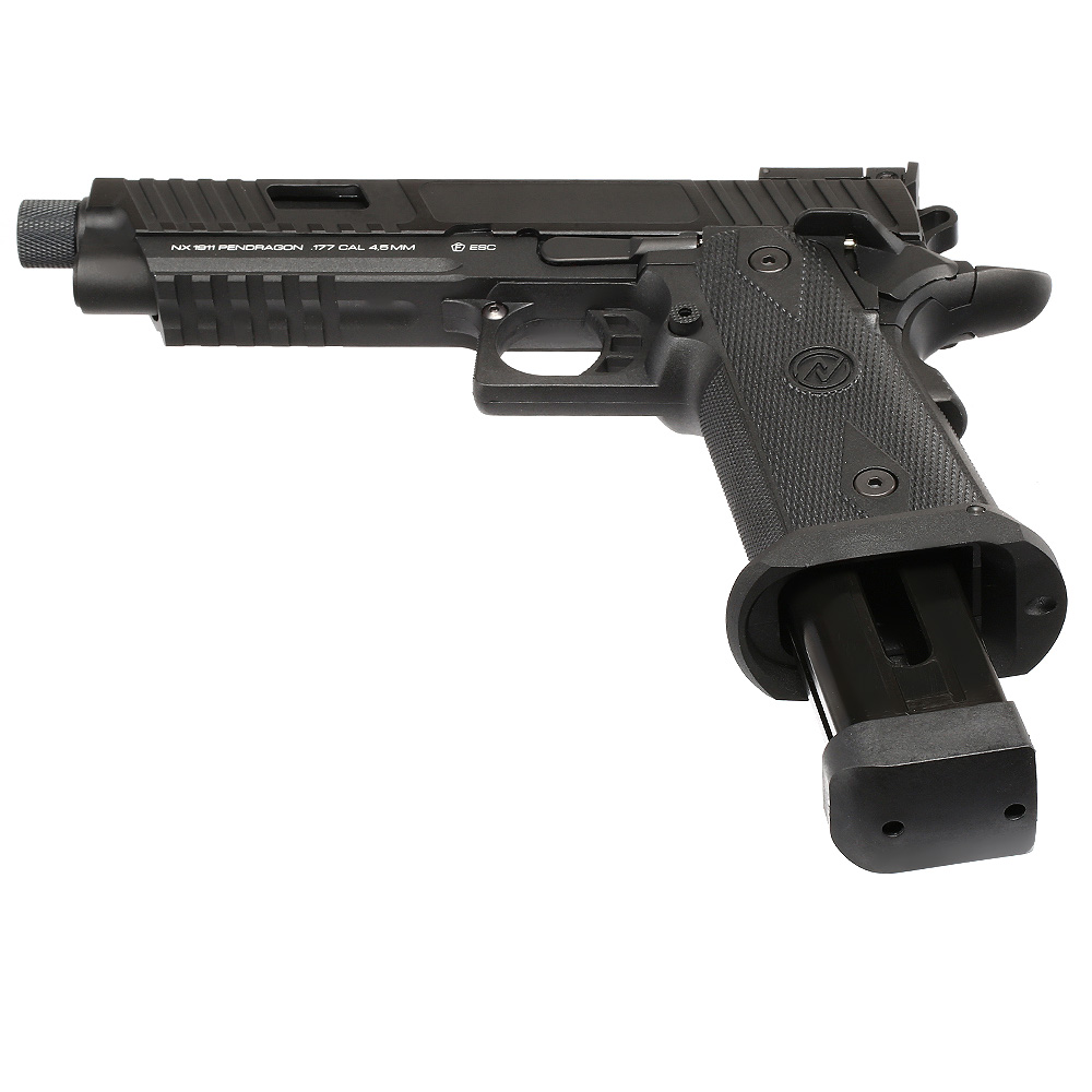 NxWerks NX1911 Pendragon CO2 Luftpistole Kal. 4,5mm BB Metallschlitten Blowback schwarz Bild 6