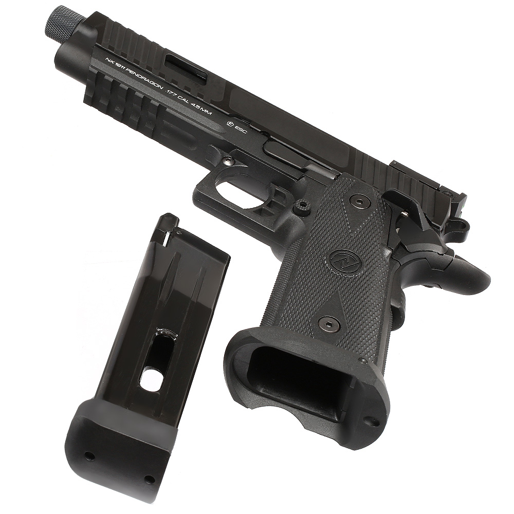 NxWerks NX1911 Pendragon CO2 Luftpistole Kal. 4,5mm BB Metallschlitten Blowback schwarz Bild 7