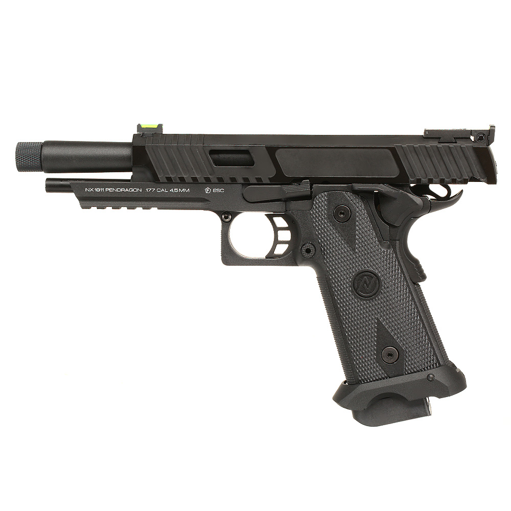 NxWerks NX1911 Pendragon CO2-Luftpistole Kal. 4,5mm Stahl-BB Blowback Metallschlitten schwarz Bild 9