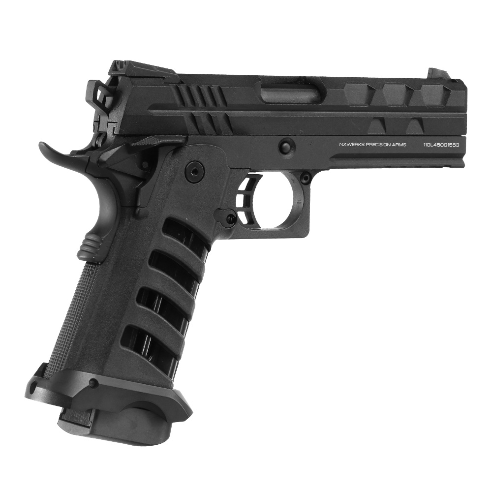 NxWerks NX1911 Apocalypse CO2 Luftpistole Kal. 4,5mm BB Metallschlitten Blowback schwarz Bild 3