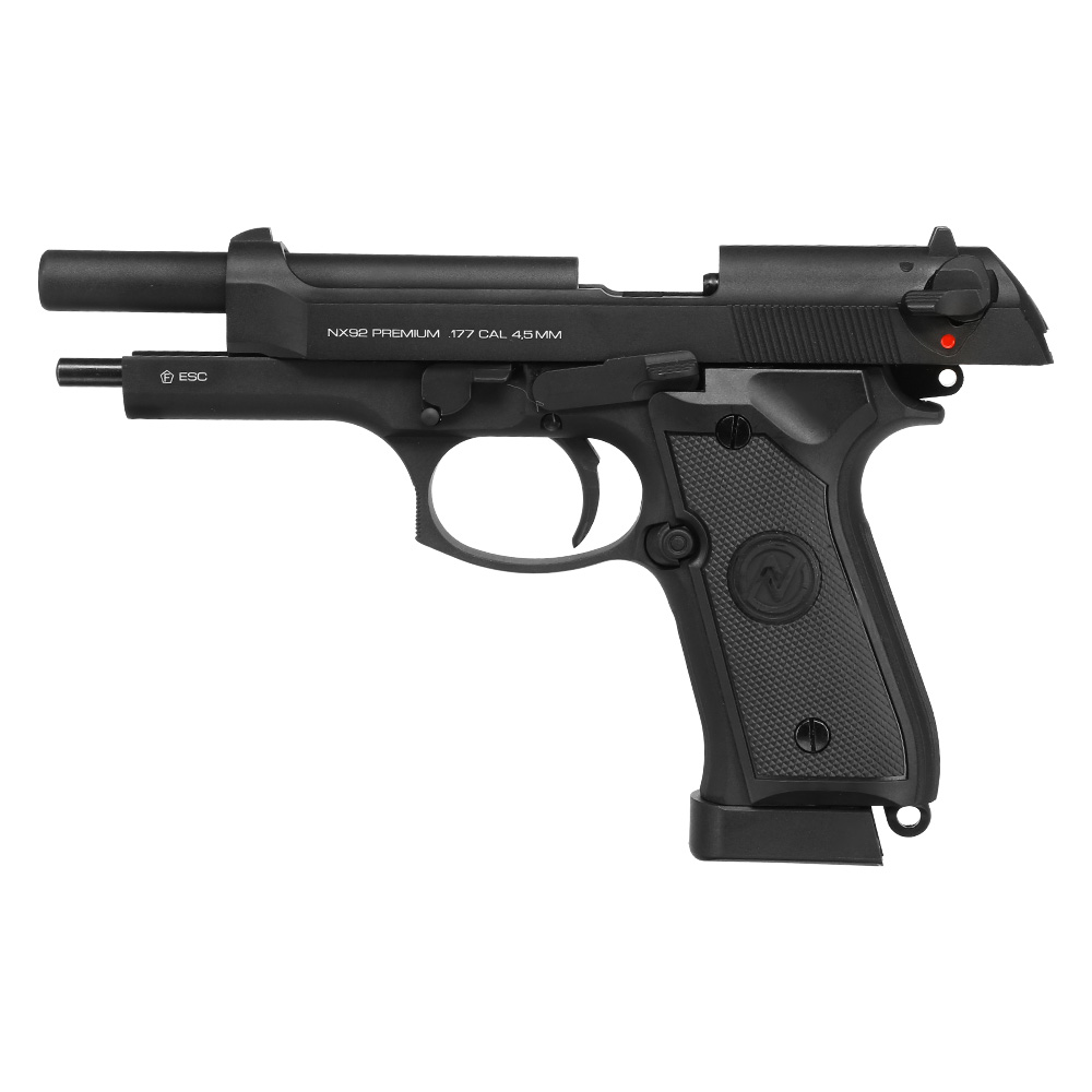 NxWerks NX 92 Premium CO2-Luftpistole Kal. 4,5mm Stahl-BB Blowback Metallschlitten schwarz Bild 9