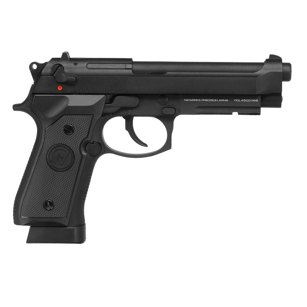 NxWerks NX 92 Commando CO2 Luftpistole Kal. 4,5mm BB Metallschlitten Blowback schwarz Bild 4