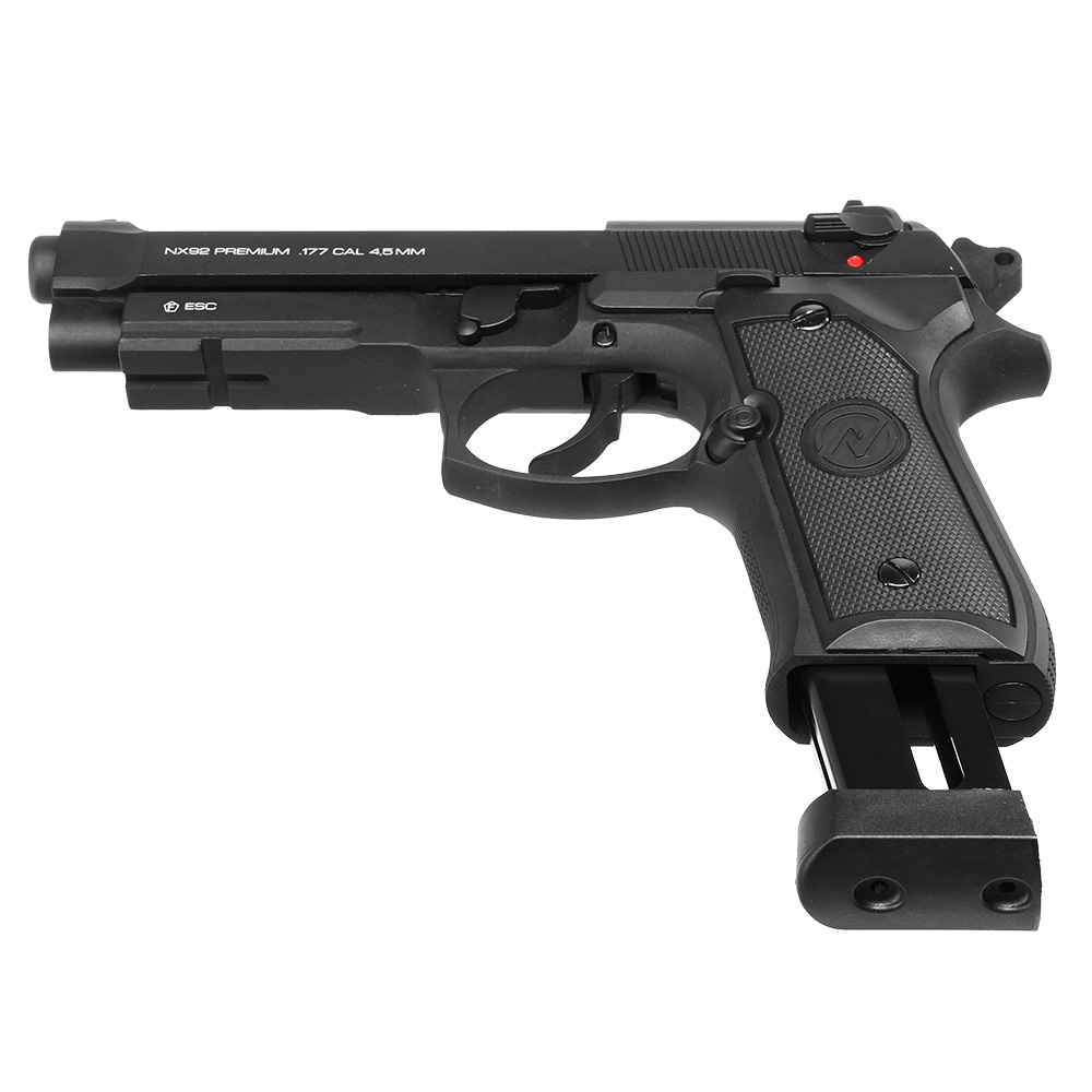NxWerks NX 92 Commando CO2 Luftpistole Kal. 4,5mm BB Metallschlitten Blowback schwarz Bild 6