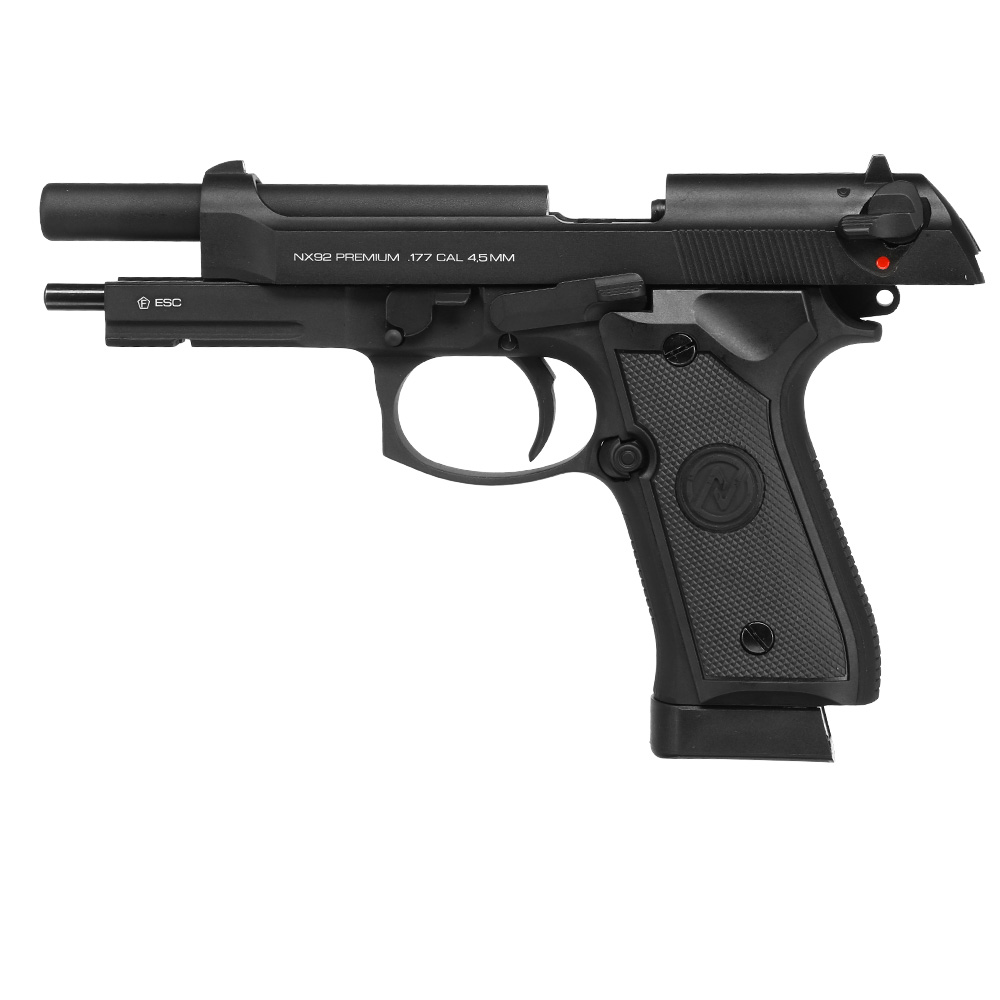 NxWerks NX 92 Commando CO2 Luftpistole Kal. 4,5mm BB Metallschlitten Blowback schwarz Bild 9