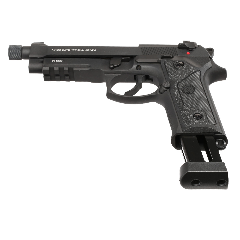 NxWerks NX 92 Elite CO2-Luftpistole Kal. 4,5mm Stahl-BB Blowback Metallschlitten schwarz Bild 6