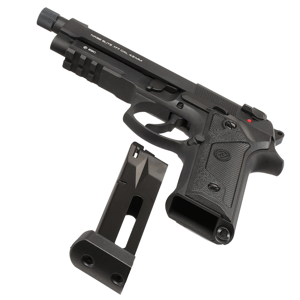 NxWerks NX 92 Elite CO2-Luftpistole Kal. 4,5mm Stahl-BB Blowback Metallschlitten schwarz Bild 7