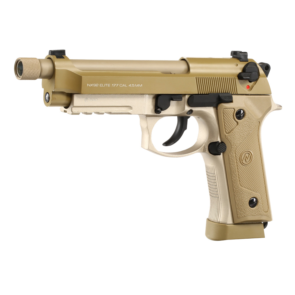 NxWerks NX 92 Elite CO2 Luftpistole Kal. 4,5mm BB Metallschlitten Blowback desert Bild 1