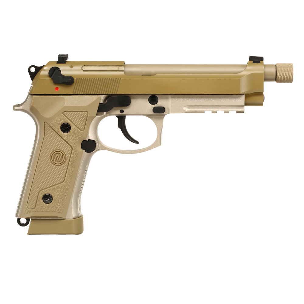 NxWerks NX 92 Elite CO2 Luftpistole Kal. 4,5mm BB Metallschlitten Blowback desert Bild 4