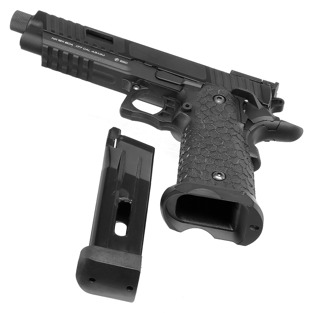 NxWerks NX1911 BOA CO2 Luftpistole Kal. 4,5mm BB Blowback Metallschlitten schwarz Bild 7