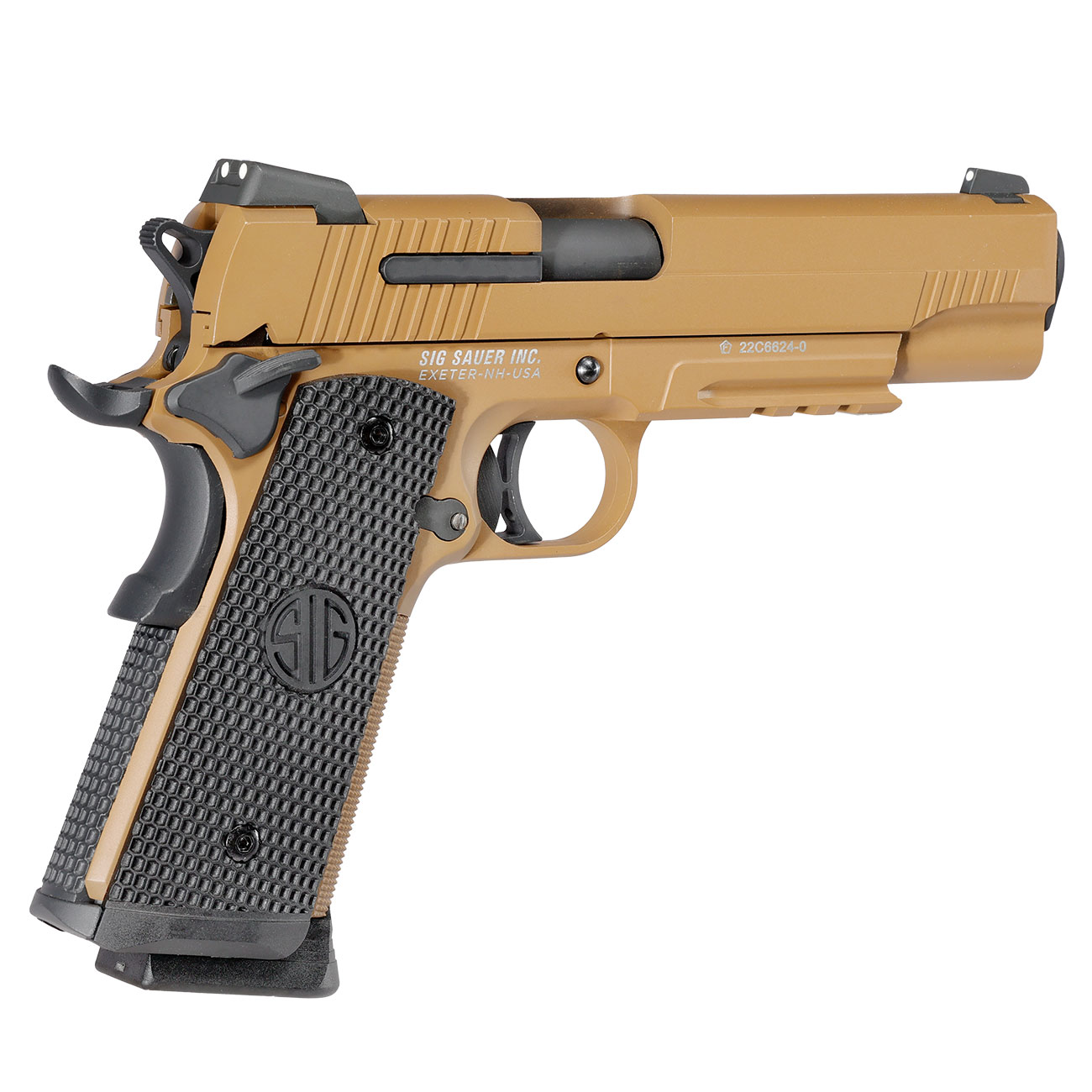 Sig Sauer 1911 Emperor Scorpion CO2 Luftpistole Kal. 4,5 mm BB Vollmetall coyote tan Bild 7
