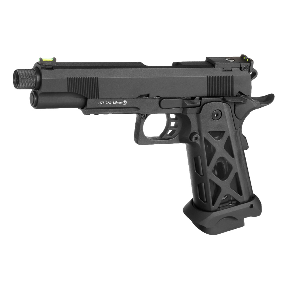 KLI Hi-Capa 5.1 Elite MK2 CO2 Luftpistole Kal. 4,5 mm BB Vollmetall Blowback schwarz Bild 1