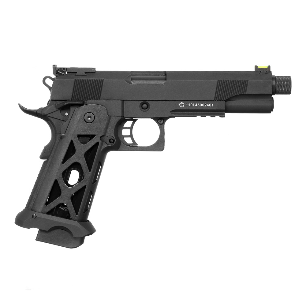 KLI Hi-Capa 5.1 Elite MK2 CO2 Luftpistole Kal. 4,5 mm BB Vollmetall Blowback schwarz Bild 3