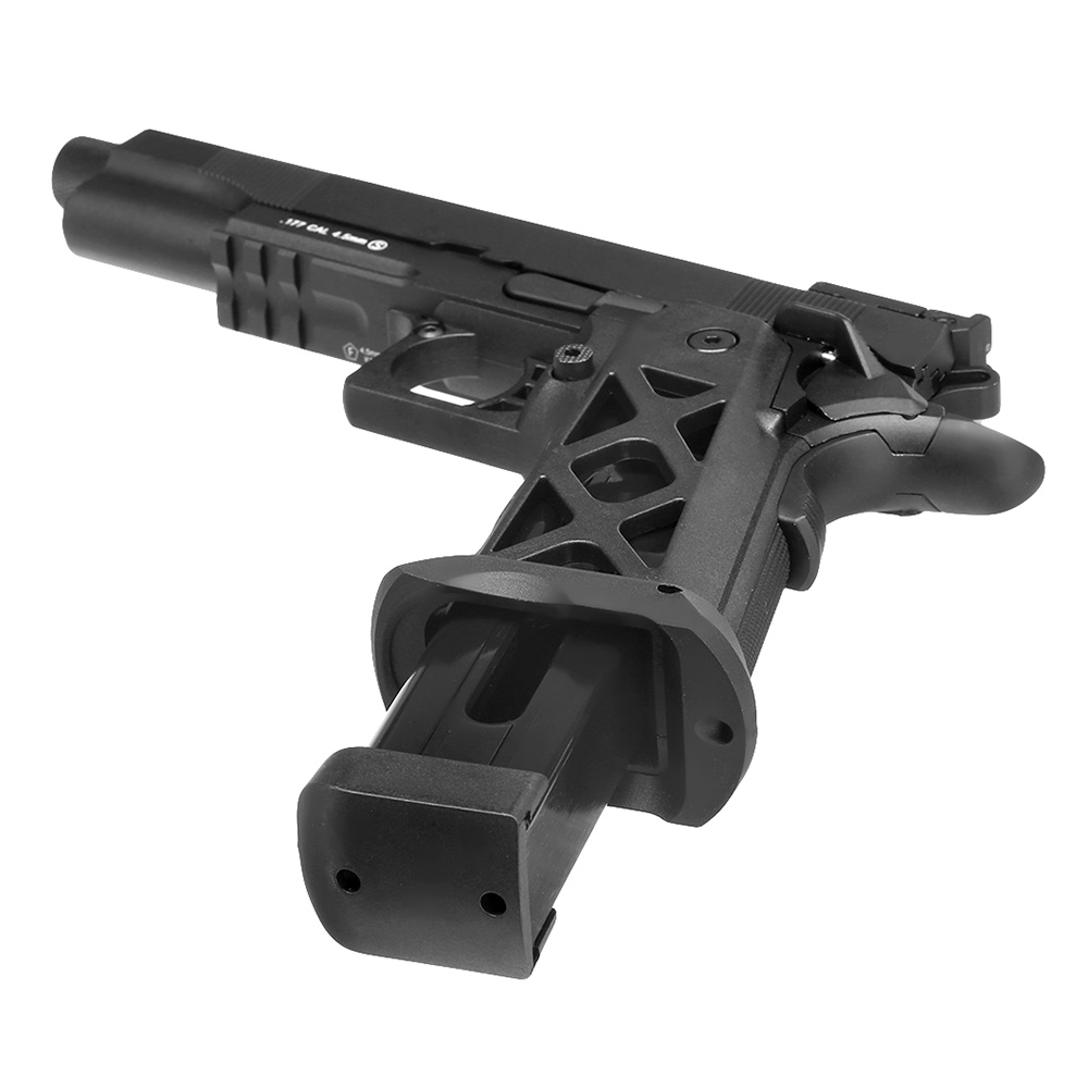 KLI Hi-Capa 5.1 Elite MK2 CO2 Luftpistole Kal. 4,5 mm BB Vollmetall Blowback schwarz Bild 4