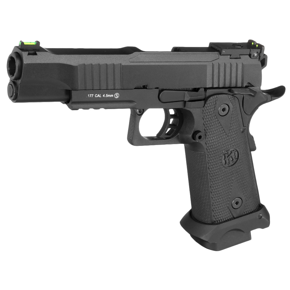 KLI Hi-Capa 5.1 Helios MK1 CO2 Luftpistole Kal. 4,5 mm BB Blowback Vollmetall schwarz Bild 1