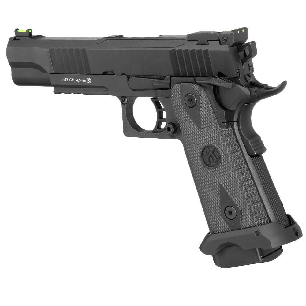 KLI Hi-Capa 5.1 Helios MK1 CO2-Luftpistole Kal. 4,5 mm Stahl-BB Vollmetall Blowback schwarz Bild 2