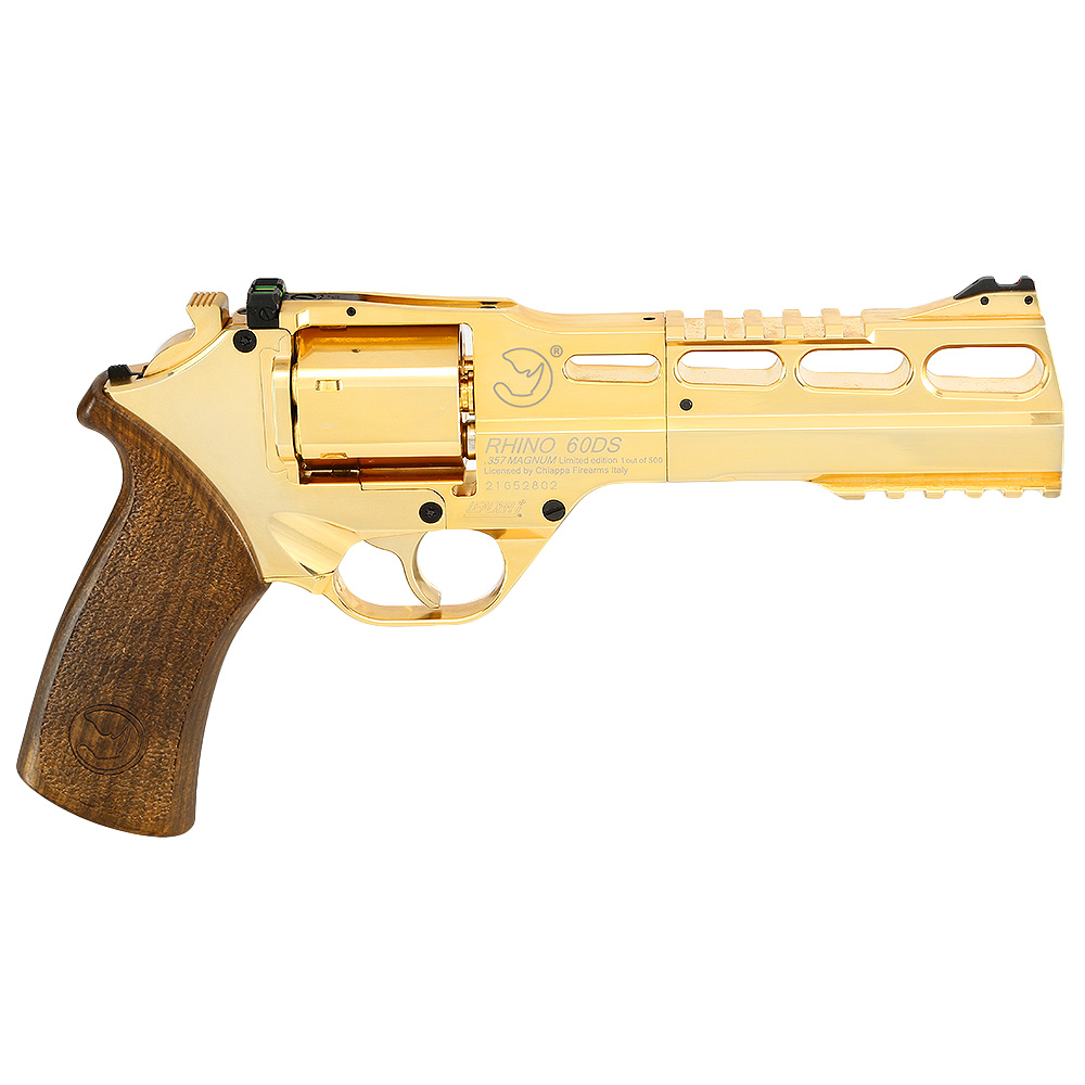 Chiappa Rhino 60DS CO2 Revolver 4,5mm BB 18k Gold beschichtet streng limitiert inkl. Waffenkoffer Bild 4