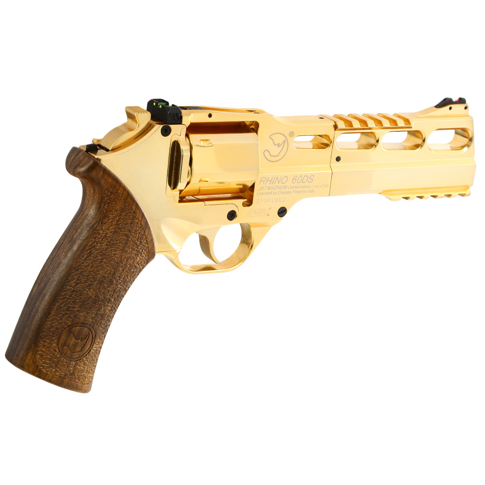 Chiappa Rhino 60DS CO2 Revolver 4,5mm BB 18k Gold beschichtet streng limitiert inkl. Waffenkoffer Bild 8