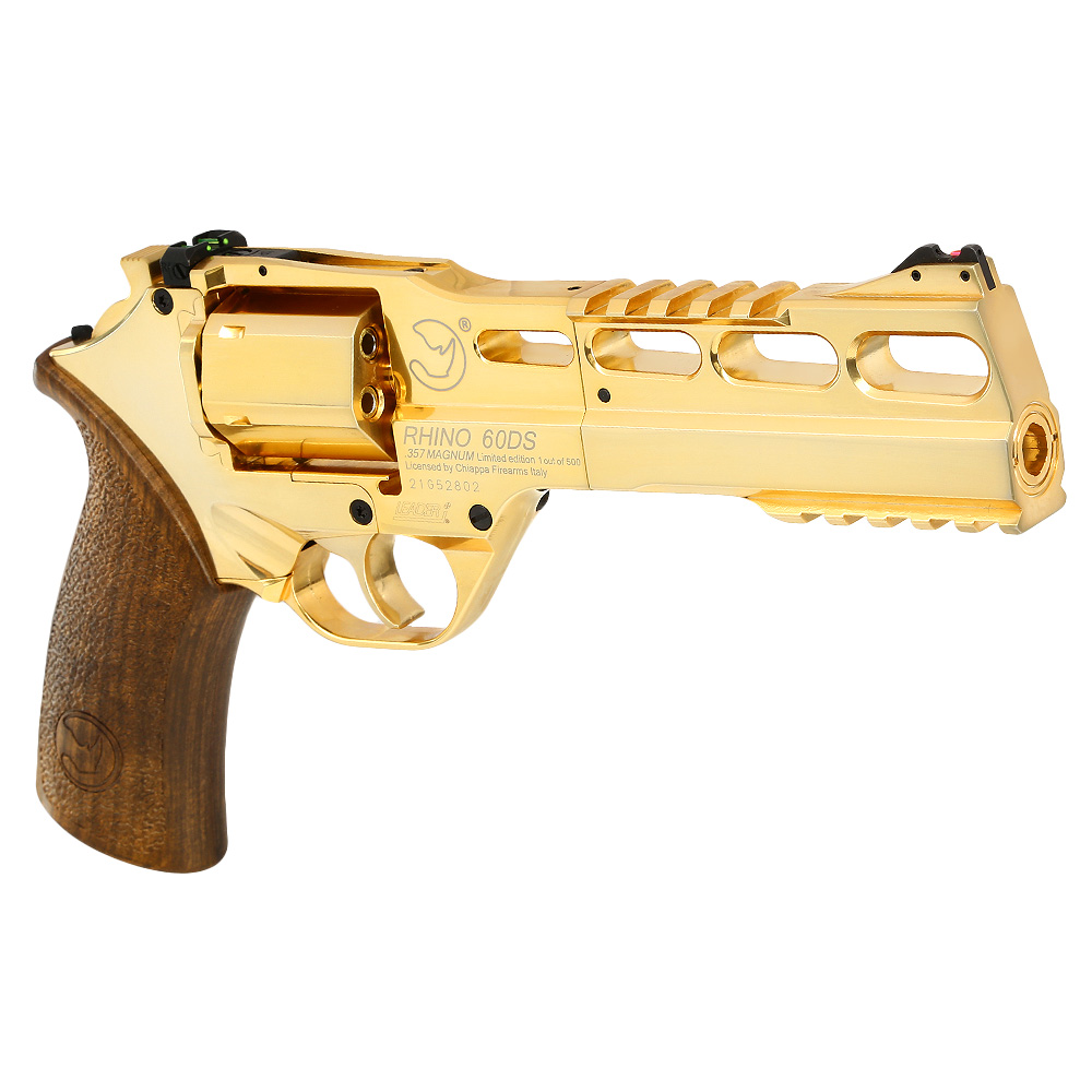 Chiappa Rhino 60DS CO2 Revolver 4,5mm BB 18k Gold beschichtet streng limitiert inkl. Waffenkoffer Bild 9