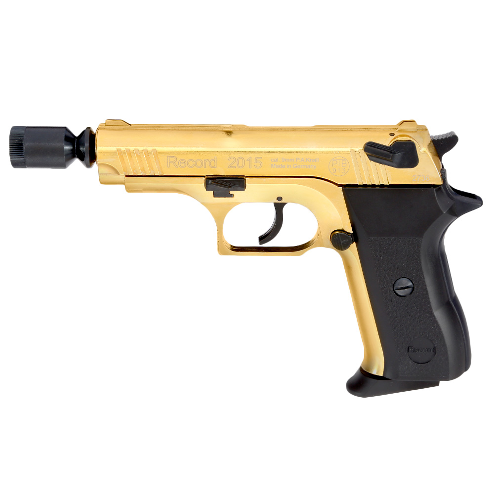 Record 2015 Schreckschuss Pistole Kal. 9mm P.A.K Sonderedition gold Bild 6
