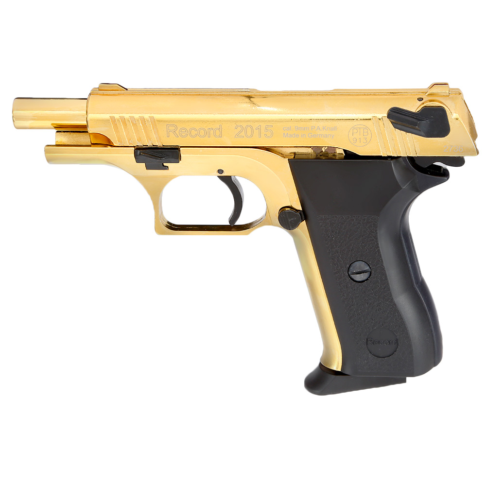 Record 2015 Schreckschuss Pistole Kal. 9mm P.A.K Sonderedition gold Bild 9