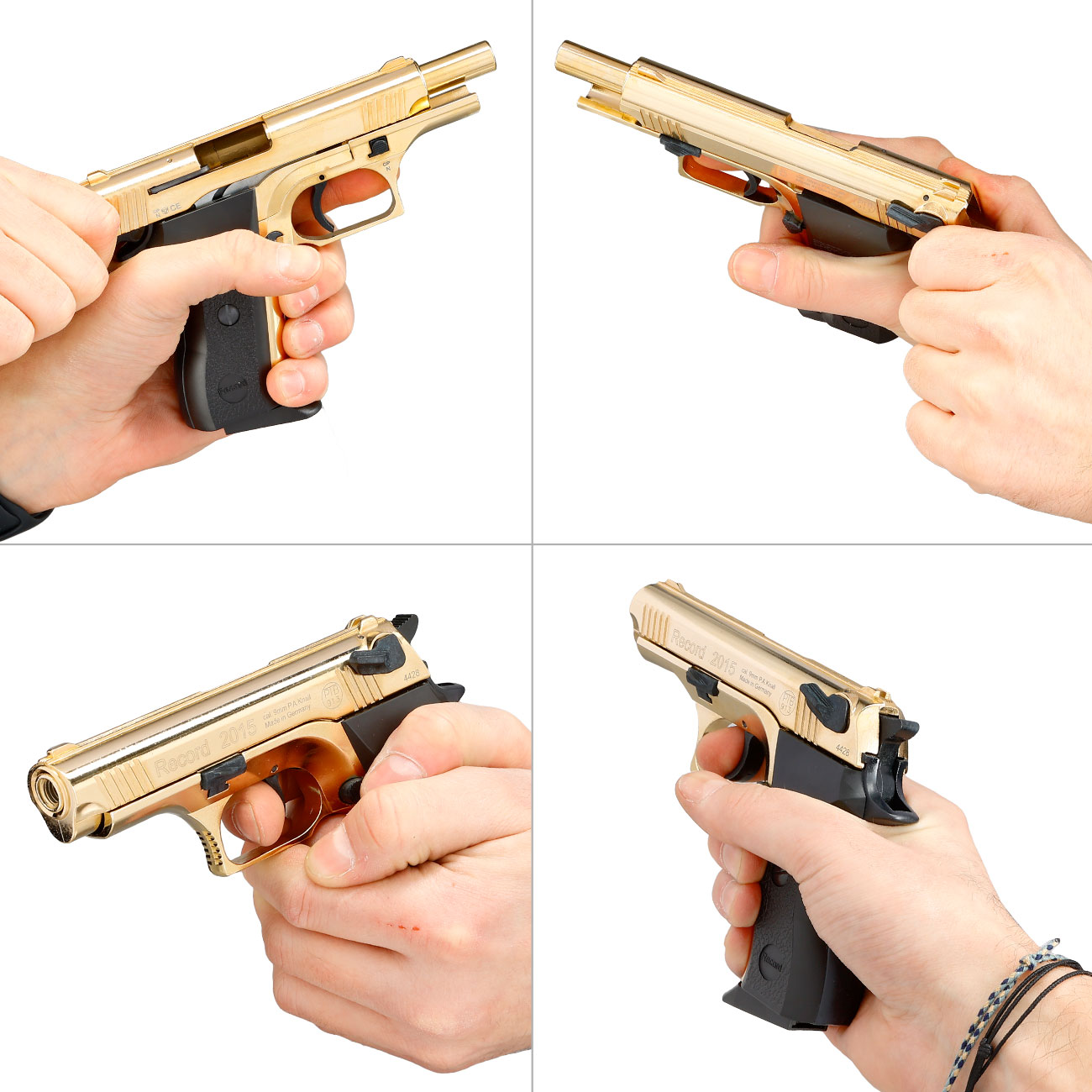 Record 2015 Schreckschuss Pistole Kal. 9mm P.A.K Sonderedition gold Bild 11