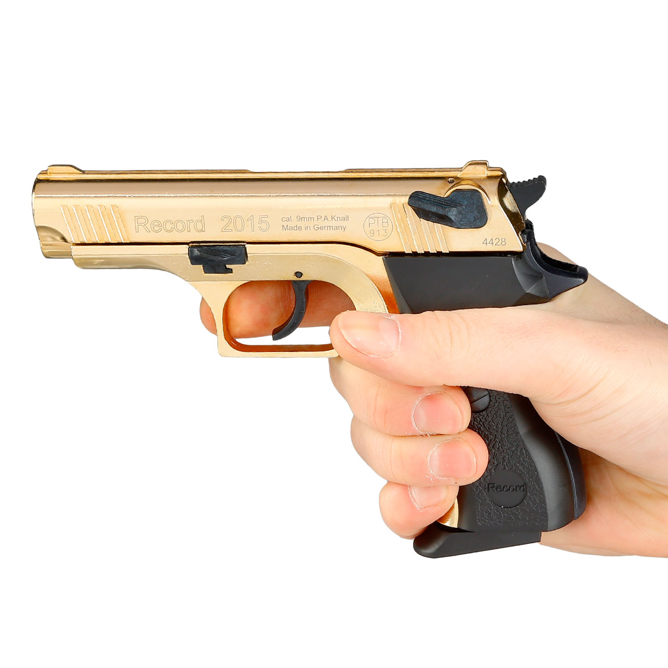 Record 2015 Schreckschuss Pistole Kal. 9mm P.A.K Sonderedition gold Bild 5