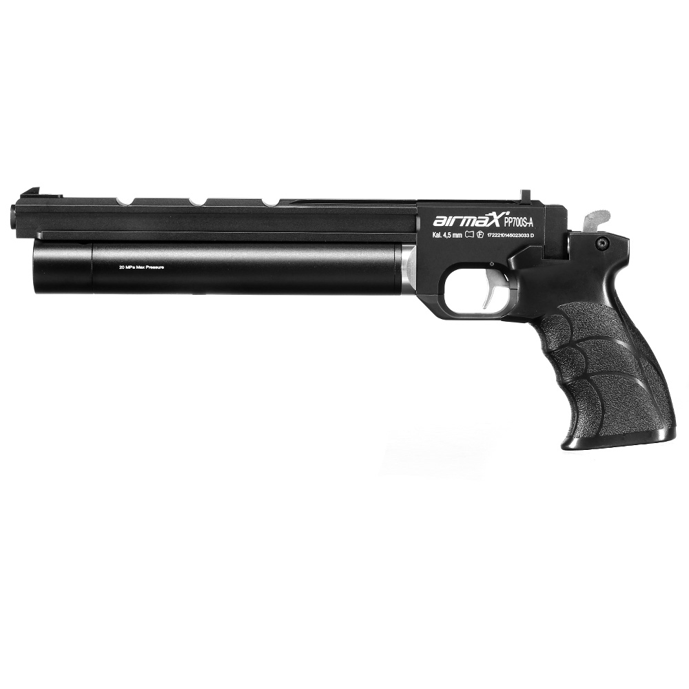 airmaX PP700S-A Pressluftpistole PCP Kal. 4,5 mm Diabolo schwarz