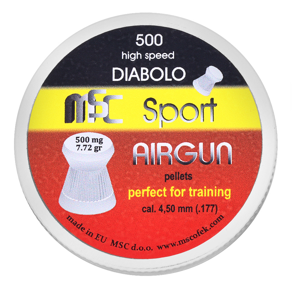 MSC Diabolo Kal. 4,5 mm Sport Flachkopf 0,50 g 500er Dose Bild 3