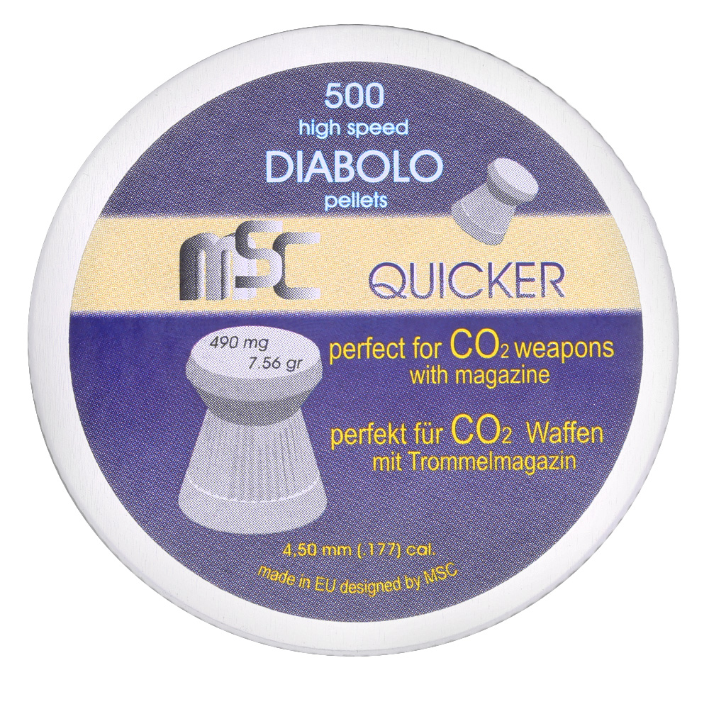 MSC Diabolo Kal. 4,5 mm Quicker Flachkopf 0,49 g 500er Dose Bild 3