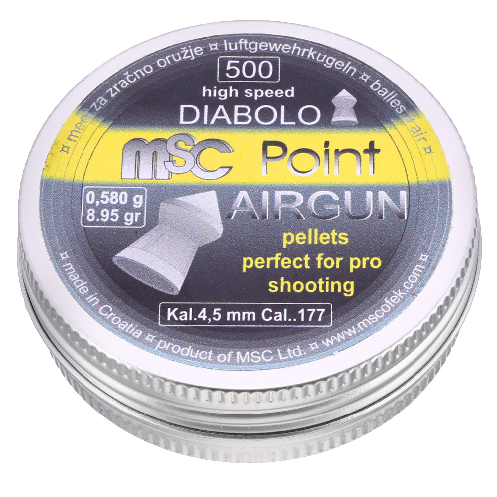 MSC Diabolo Point Profi Kal. 4,5 mm Spitzkopf 0,58 g 500er Dose Bild 1