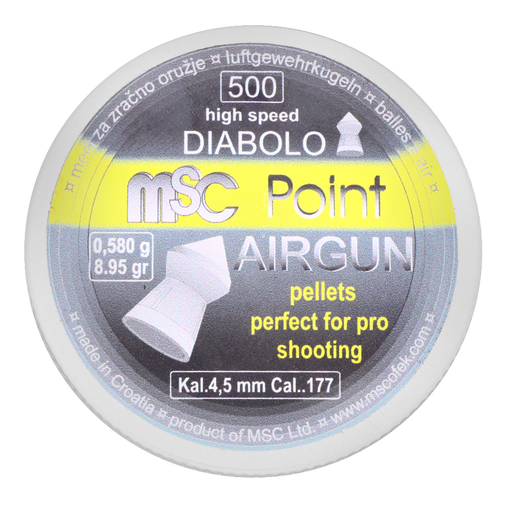 MSC Diabolo Point Profi Kal. 4,5 mm Spitzkopf 0,58 g 500er Dose Bild 3