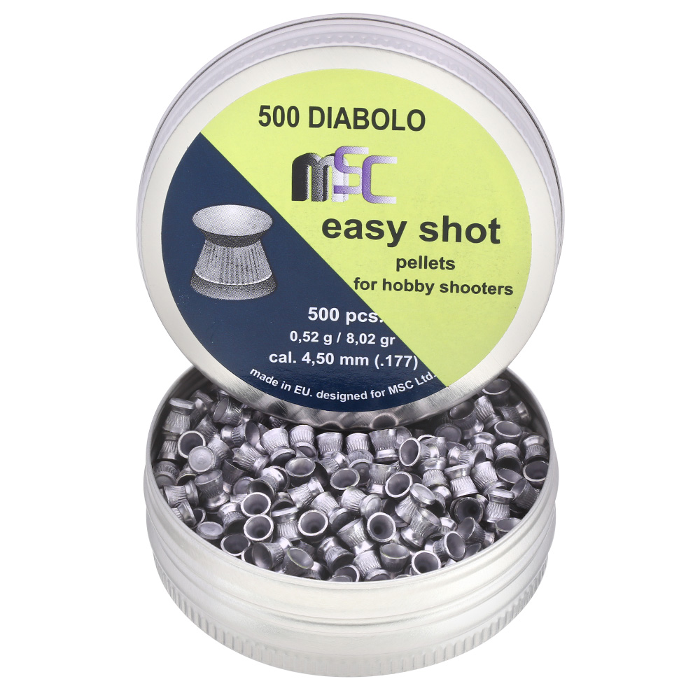 MSC Diabolo Kal. 4,5 mm Easy Shot Flachkopf 0,52 g 500er Dose
